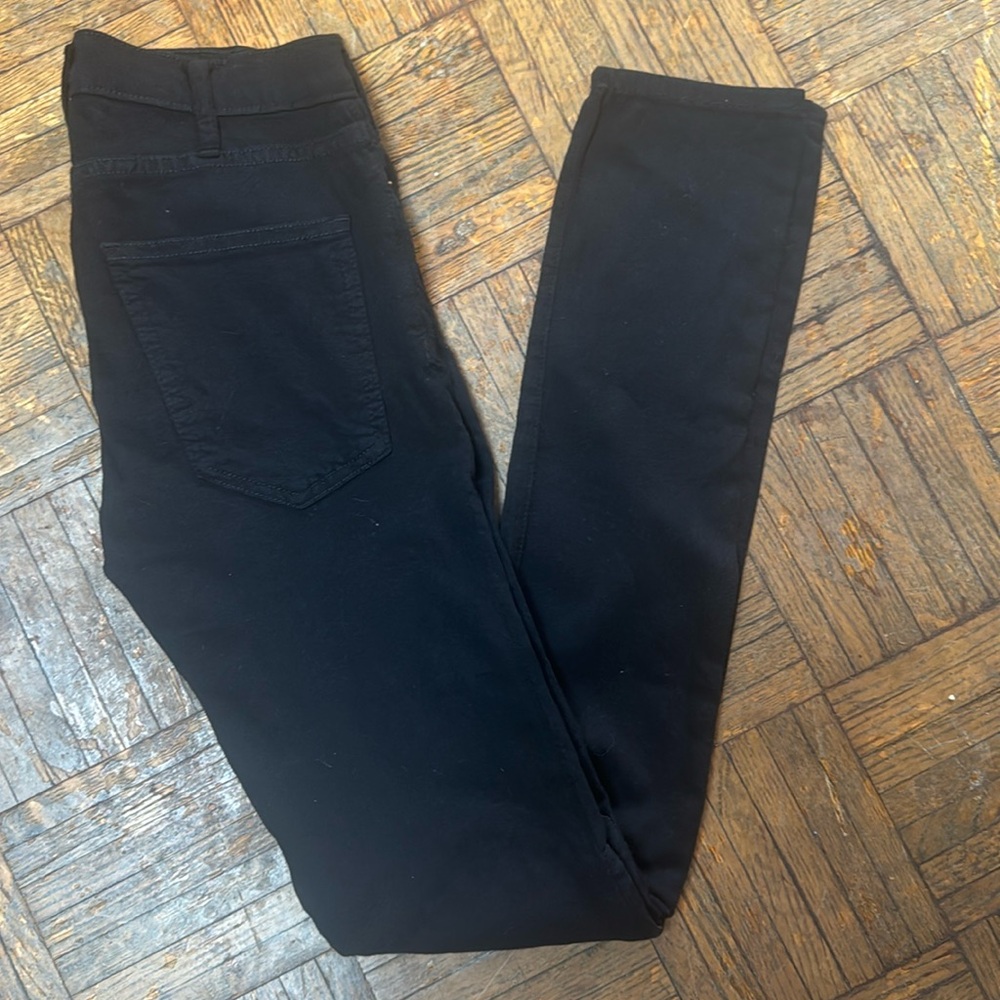 Current Elliott Black Skinny Jeans Embellished Knees